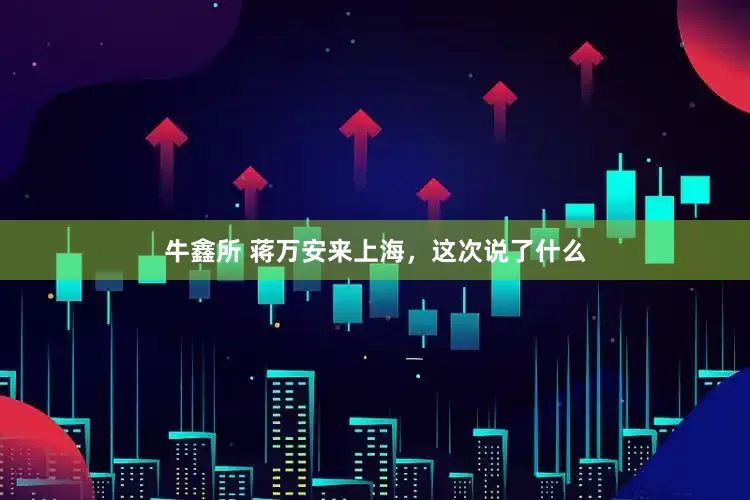 牛鑫所 蒋万安来上海，这次说了什么