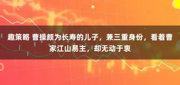 趣策略 曹操颇为长寿的儿子，兼三重身份，看着曹家江山易主，却无动于衷